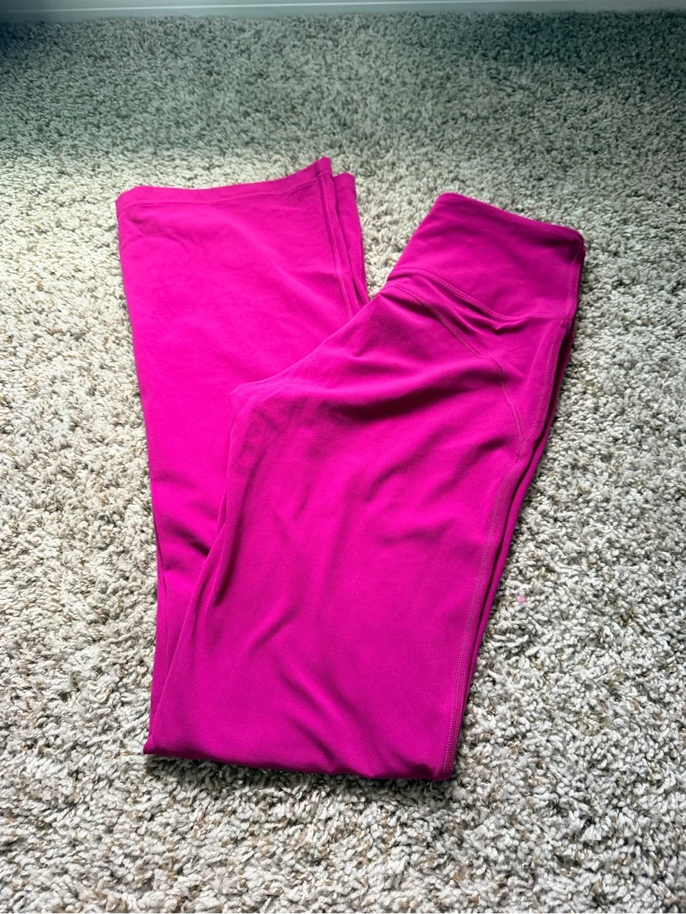 EUC Lululemon Groove Super-High-Rise Flared Pant Nulu Magenta Purple